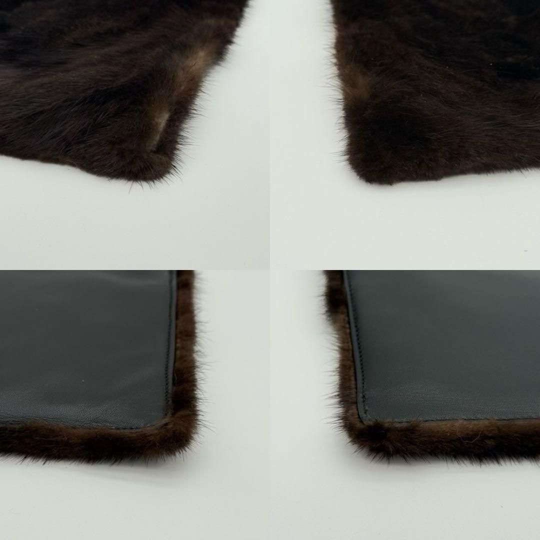 美品】LOEWE ハンドバッグ ミニトート ナッパレザー ミンクファー 茶