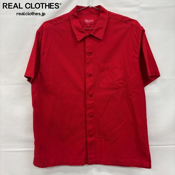 Supreme/シュプリーム【19SS】Pinhole S/S Shirt RED ピンホール 半袖シャツ/レッド /L