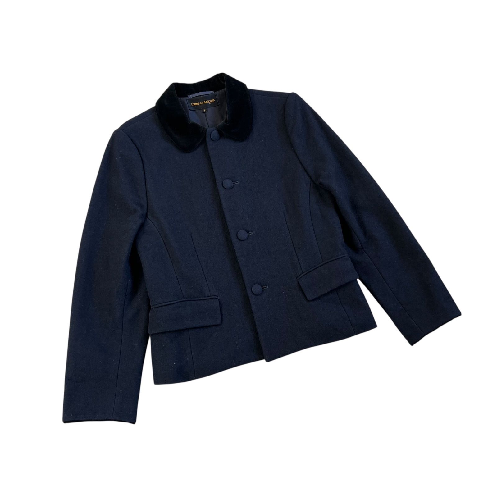 AD1991 91AW 90s archive 丸襟ウールジャケット 黒 楽天市場】COMME des GARCONS HOMME 03AW BOILED WOOL ZIP-UP JACKET