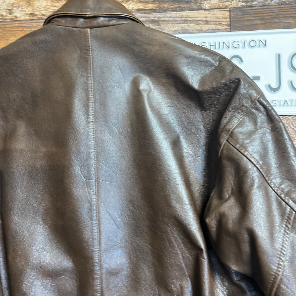 ELSACE メンズ 羊革 レザージャケット ジェームズ・ディーンプリント