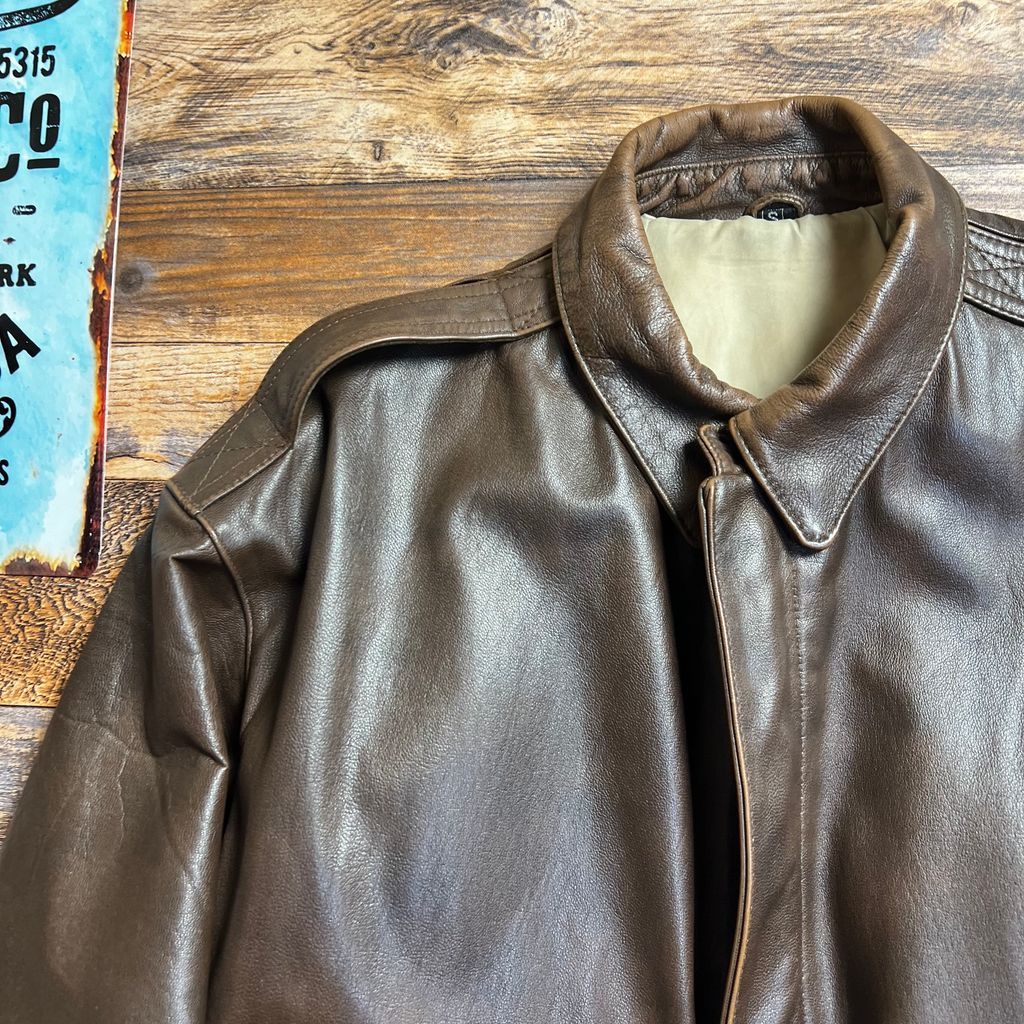 ELSACE メンズ 羊革 レザージャケット ジェームズ・ディーンプリント