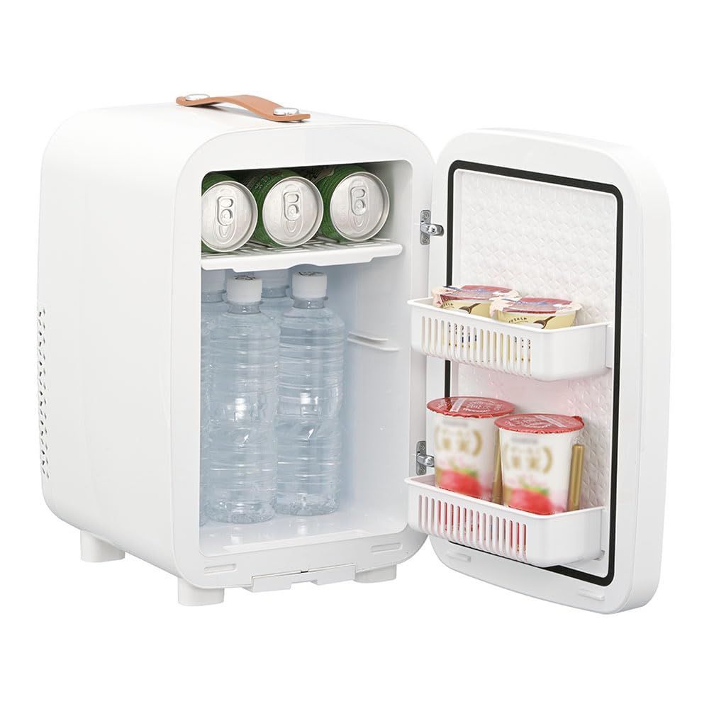 オーム OHM 小型冷蔵庫 13 Lミニ冷蔵庫 車載 保冷保温庫 小型 1ドア 室内 ポータブル 保冷庫 DC電源コード付属 コンパクト 寝室用 おしゃれ 一人暮らし キャンプ アウトドア 13リットル ホワイト オーム電機 COK R 136 A W 08 33