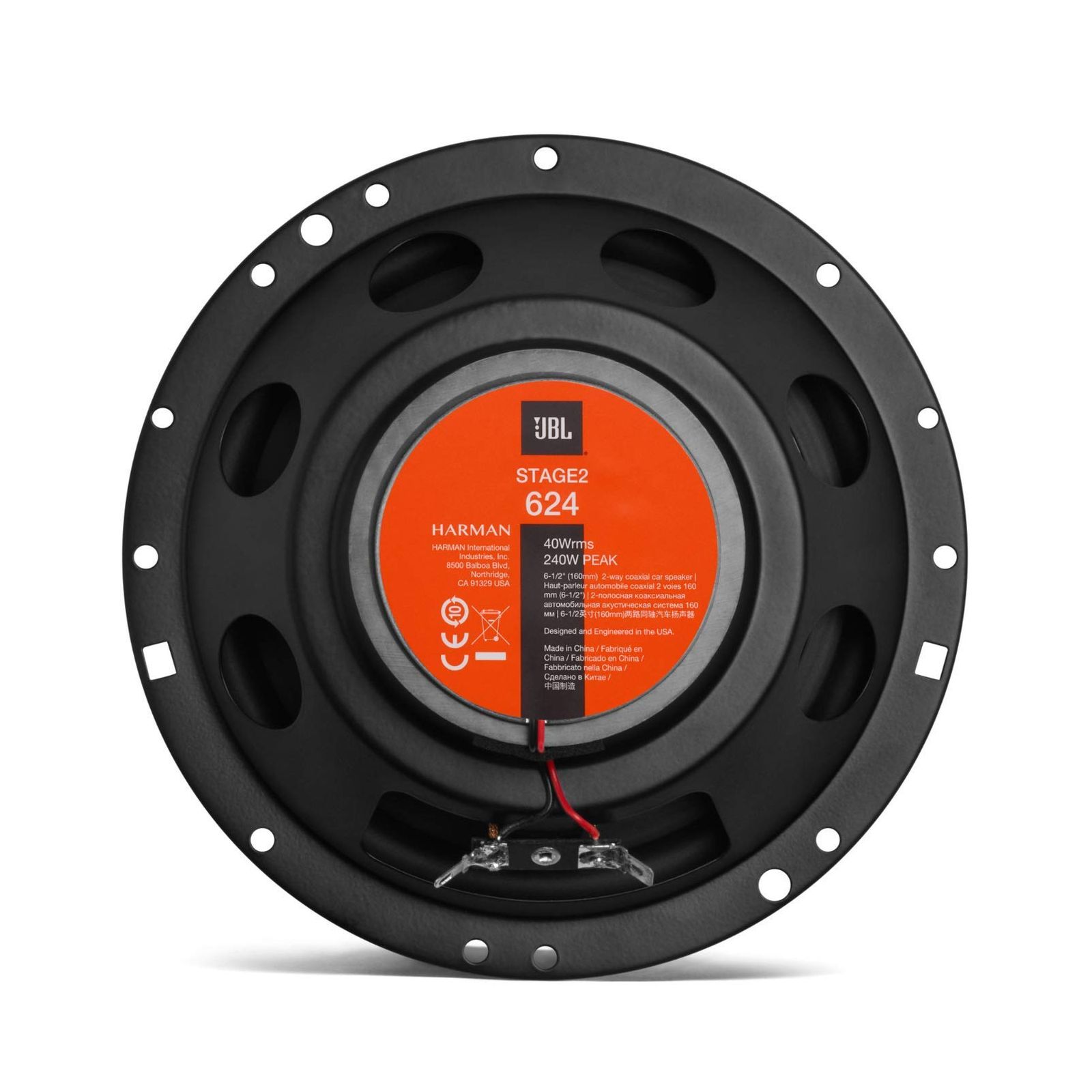 車 JBL Stage2 6246-1/2インチ 双方向 同軸カースピーカー 525