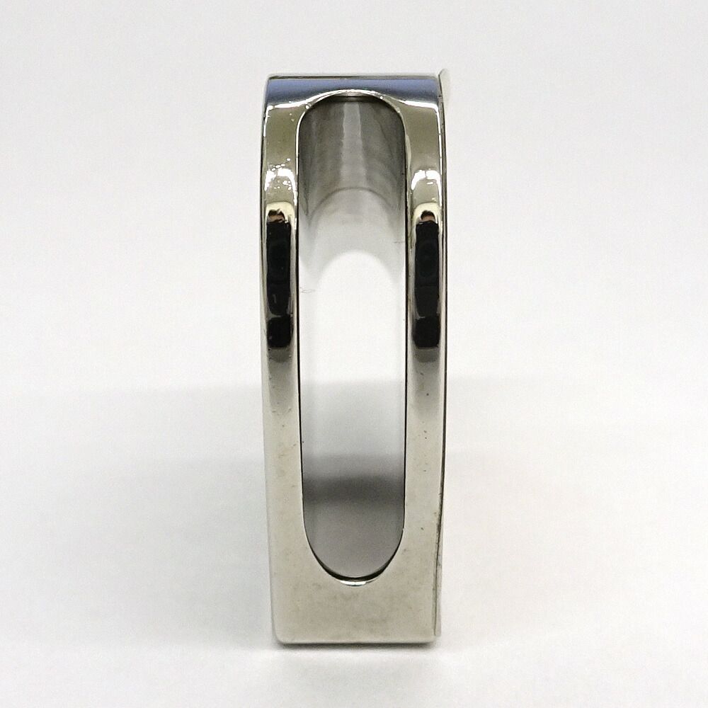 栄】エルメス ツイリーリング ハート型 メタル シルバー ブラック SV