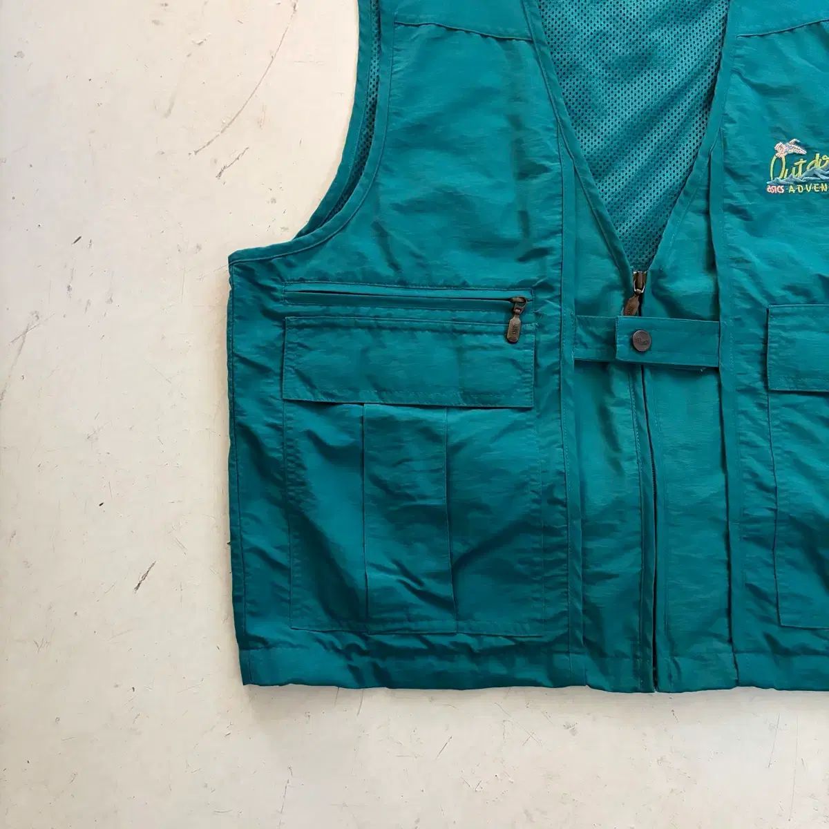 OUTDOOR アウトドア ベスト【used品】 ヴィンテージ　希少 90s アシックス スポーツ ヴィンテージ ユーティリティ ベスト XL