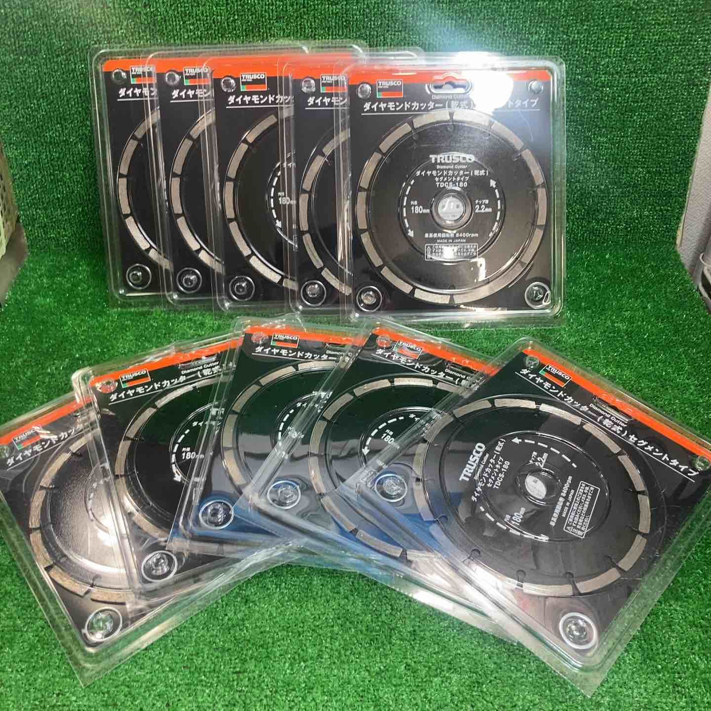 セット トラスコ ダイヤモンドカッター .2 T×7 W×25.4 H セグメン TDCS-180