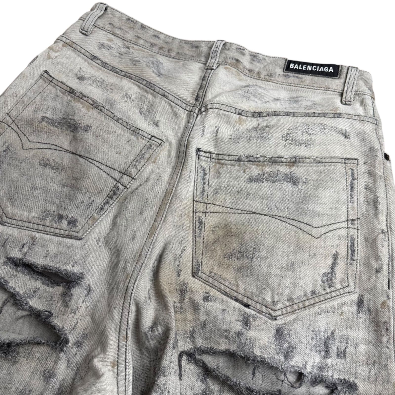 BALENCIAGA】23SS DESTROY DENIM PANTS バレンシアガ デストロイ
