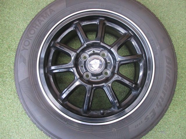  み エストローサ 185 65 R 15 ラヂアルタイヤ４本SET アクア カローラフィールダー フリード 4穴車 15インチ タイヤ ホイールセット