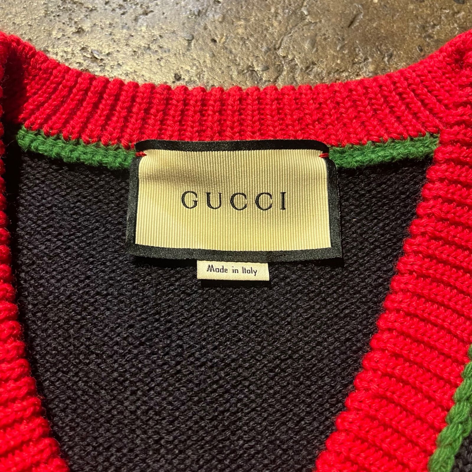 GUCCI × NEW YORK YANKEES 18aw 2018aw NY Logo V-Neck Sweater NYロゴ