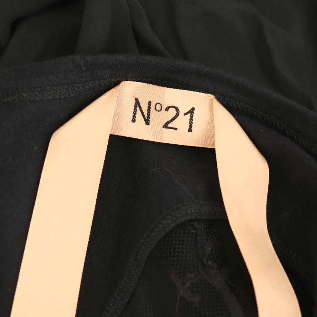 ヌメロヴェントゥーノ N°21 Tシャツ カットソー レース 38 ブラック