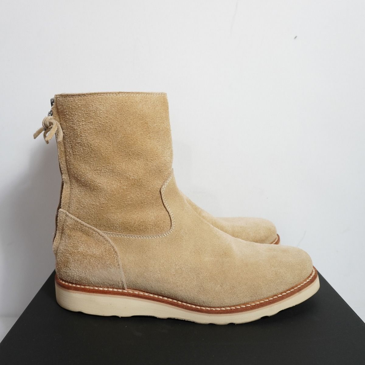 美品 24AW MINEDENIM マインデニム Suede Leather Back Zip Boots