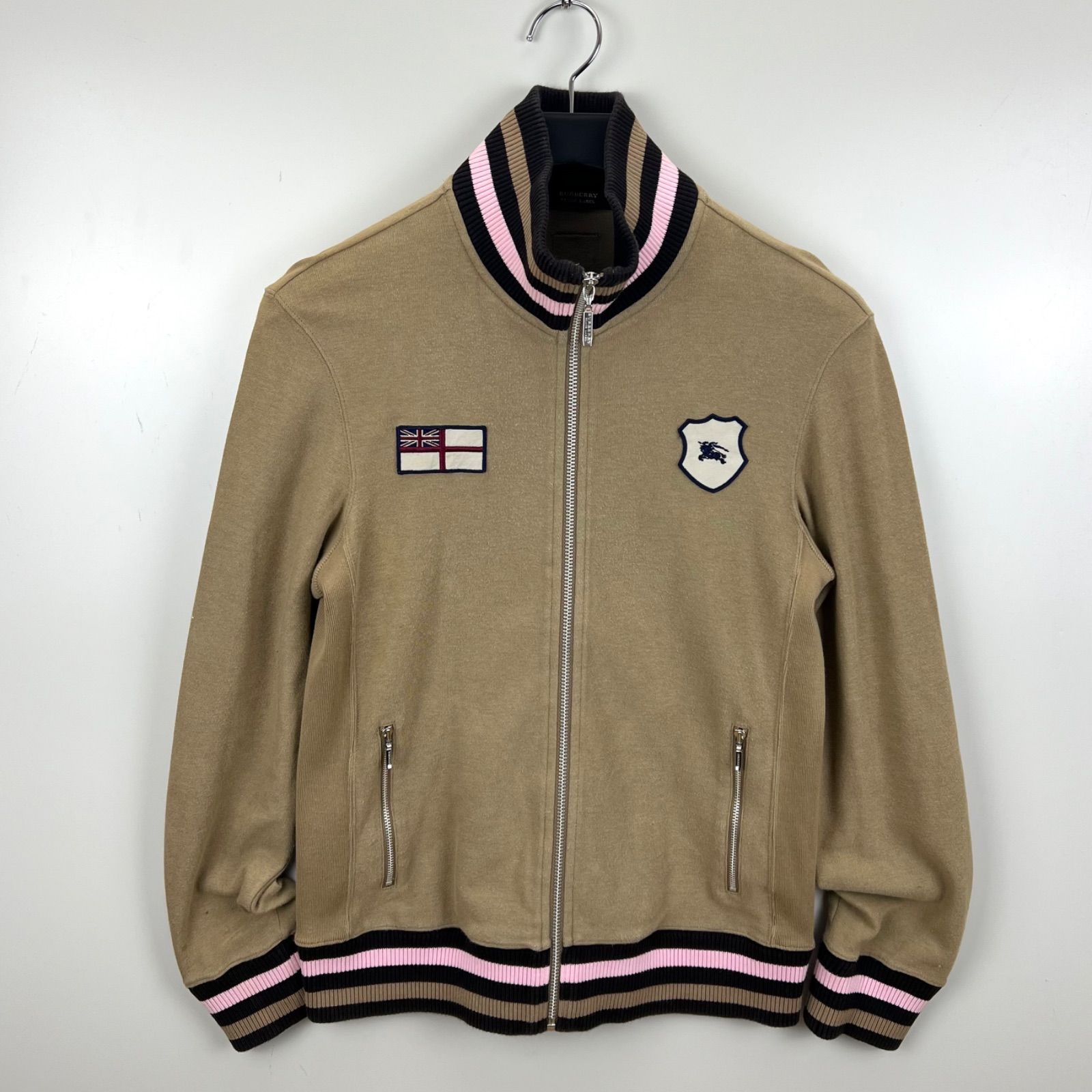 BURBERRY BLACK LABEL 00s y2k archive UK patch sweat track jacket 2 