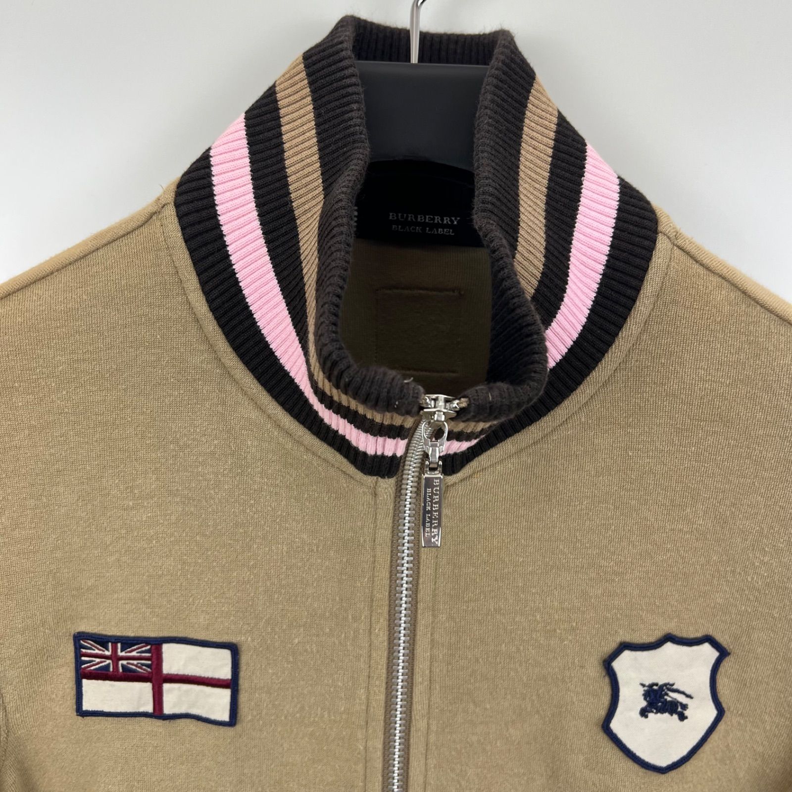 BURBERRY BLACK LABEL 00s y2k archive UK patch sweat track jacket 2 