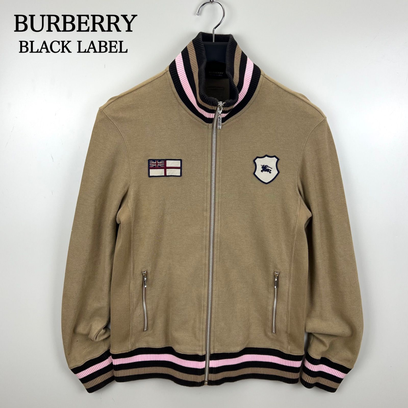 BURBERRY BLACK LABEL 00s y2k archive UK patch sweat track jacket 2