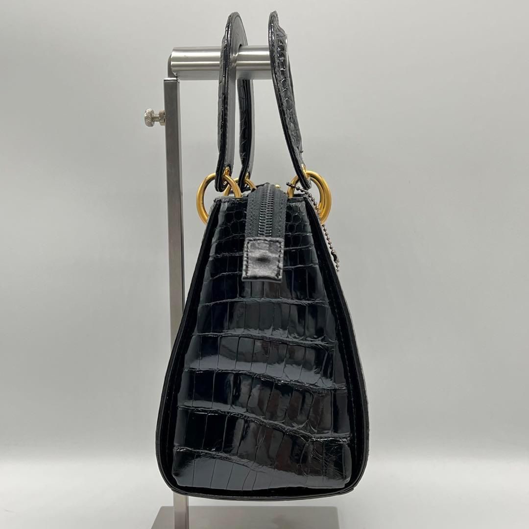 新品未使用・JRA】SANPO 三宝 シャイニングクロコ ハンドバッグ - メルカリ