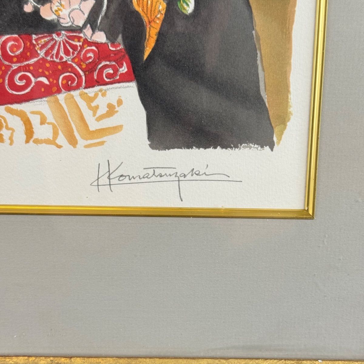 小松崎邦雄「舞妓」リトグラフ 6号 EA版 直筆サイン 物故巨匠 一水会員