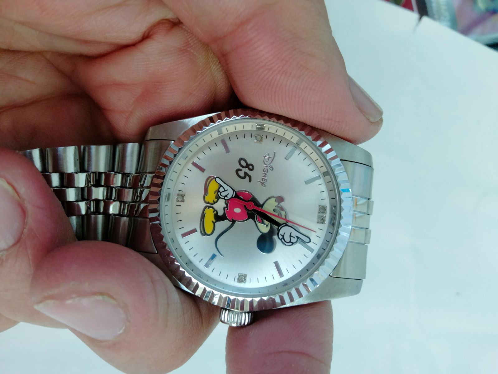Disney 腕時計2点 85周年記念 機械式 不動 丸文字盤 ミッキーマウス