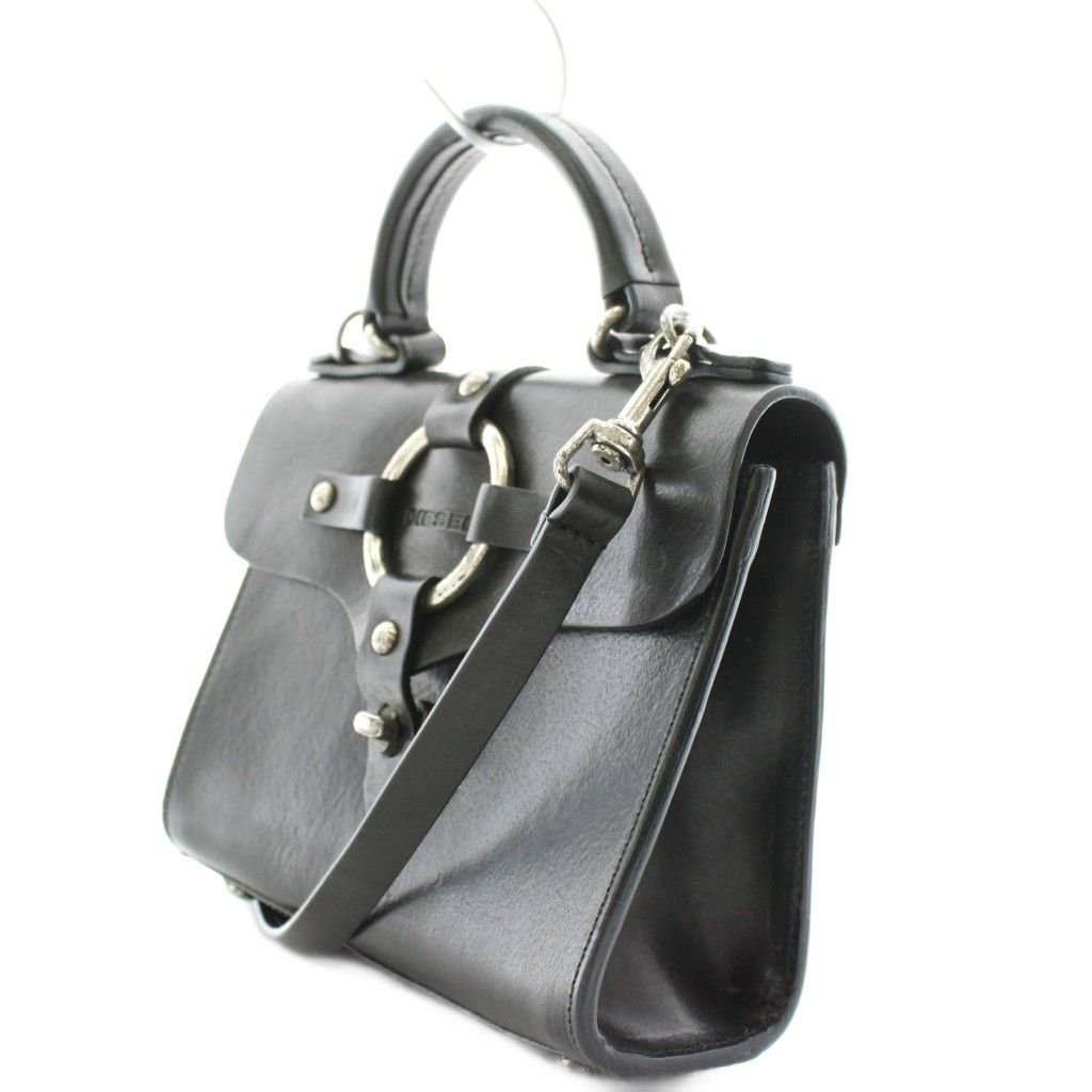 ディーゼル DIESEL ショルダーバッグ ハンドバッグ 2way レザー 黒