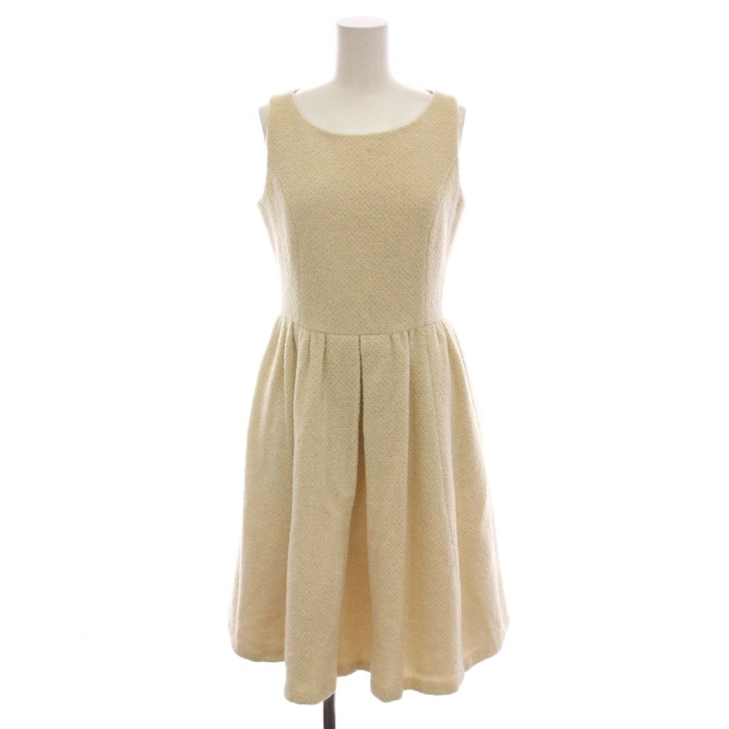 未使用級 バーバリーブルーレーベル ウール ノースリーブワンピース ベルトリボン バーバリーブルーレーベル BURBERRY BLUE LABEL ノースリーブ