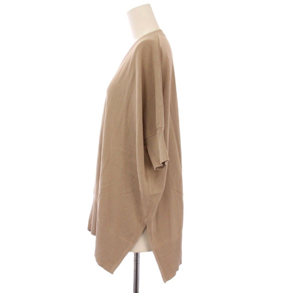 セオリーリュクス☆リネンジレ38ベージュ theory luxe セオリーリュクス リネン混 ノーカラーコート ロング 38