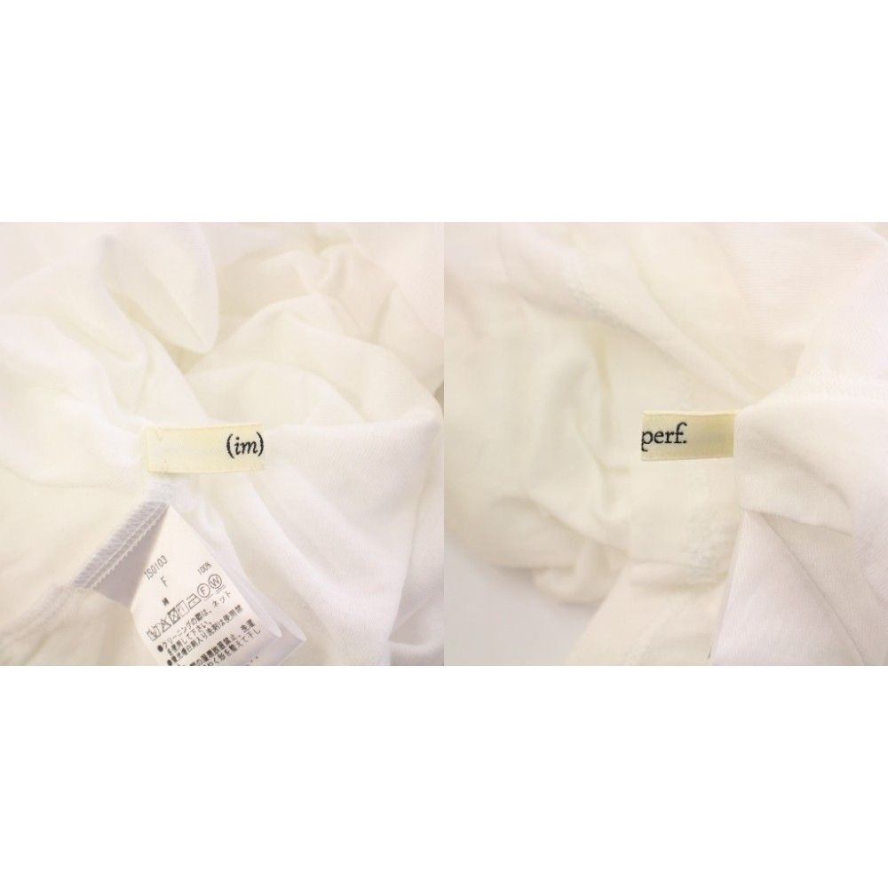 インパーフ (im)perf. カットソー ノースリーブ ドレープ ストレッチ