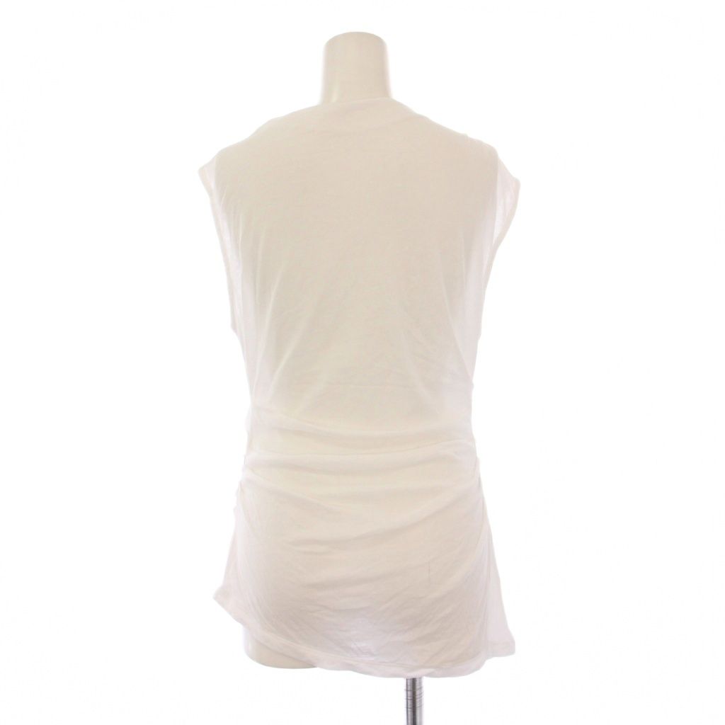 【中古】インパーフ (im)perf. カットソー ノースリーブ ドレープ ストレッチ 無地 シアー シースルー F 白 インパーフ (im)perf. カットソー ノースリーブ ドレープ ストレッチ