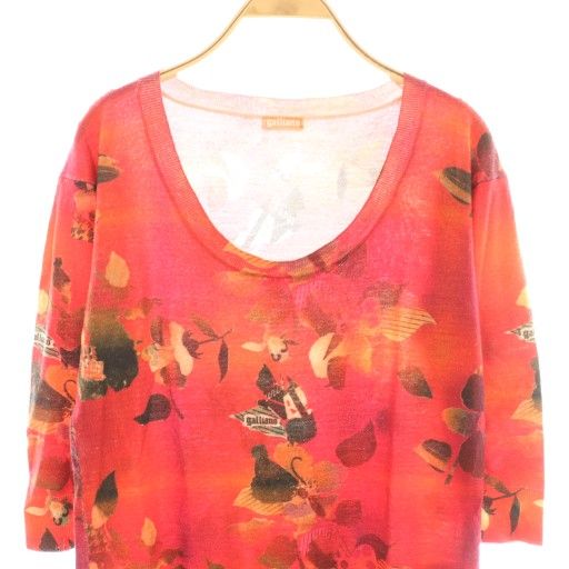 ジョンガリアーノ JOHN GALLIANO 花柄ニット セーター プルオーバー