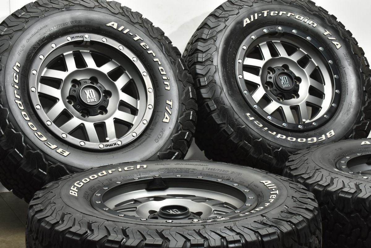 カスタム用に KMC XD 128 17 in 8 J 20 PCD 139 7 BFグッドリッチ オールテレーンT A KO 2 LT 285 70 R ランクルプラド ハイラックス サーフ
