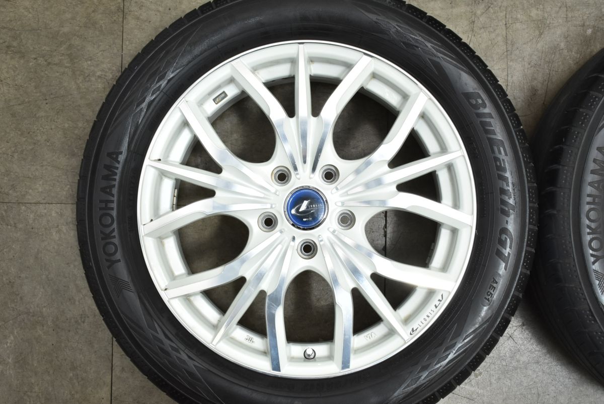 品 レオニス 17 in 6 5 J 53 PCD 114 3 ブルーアースGT AE 51 215 55 R クラウン カムリ マークX エスティマ オデッセイ ヴェゼル