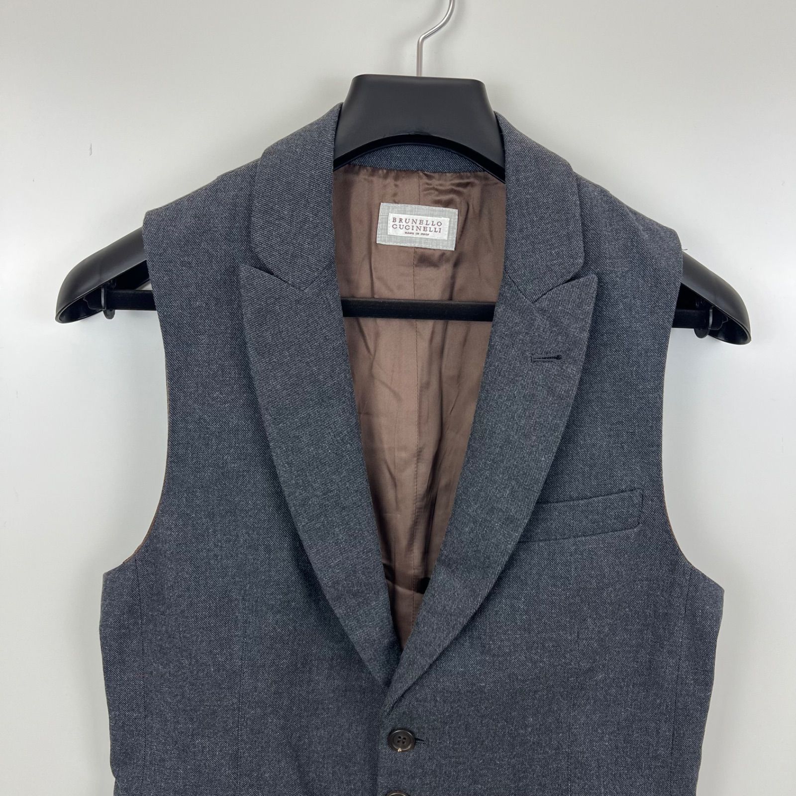 BRUNELLO CUCINELLI ITALY dress cotton gilet vest 46 ブルネロ 