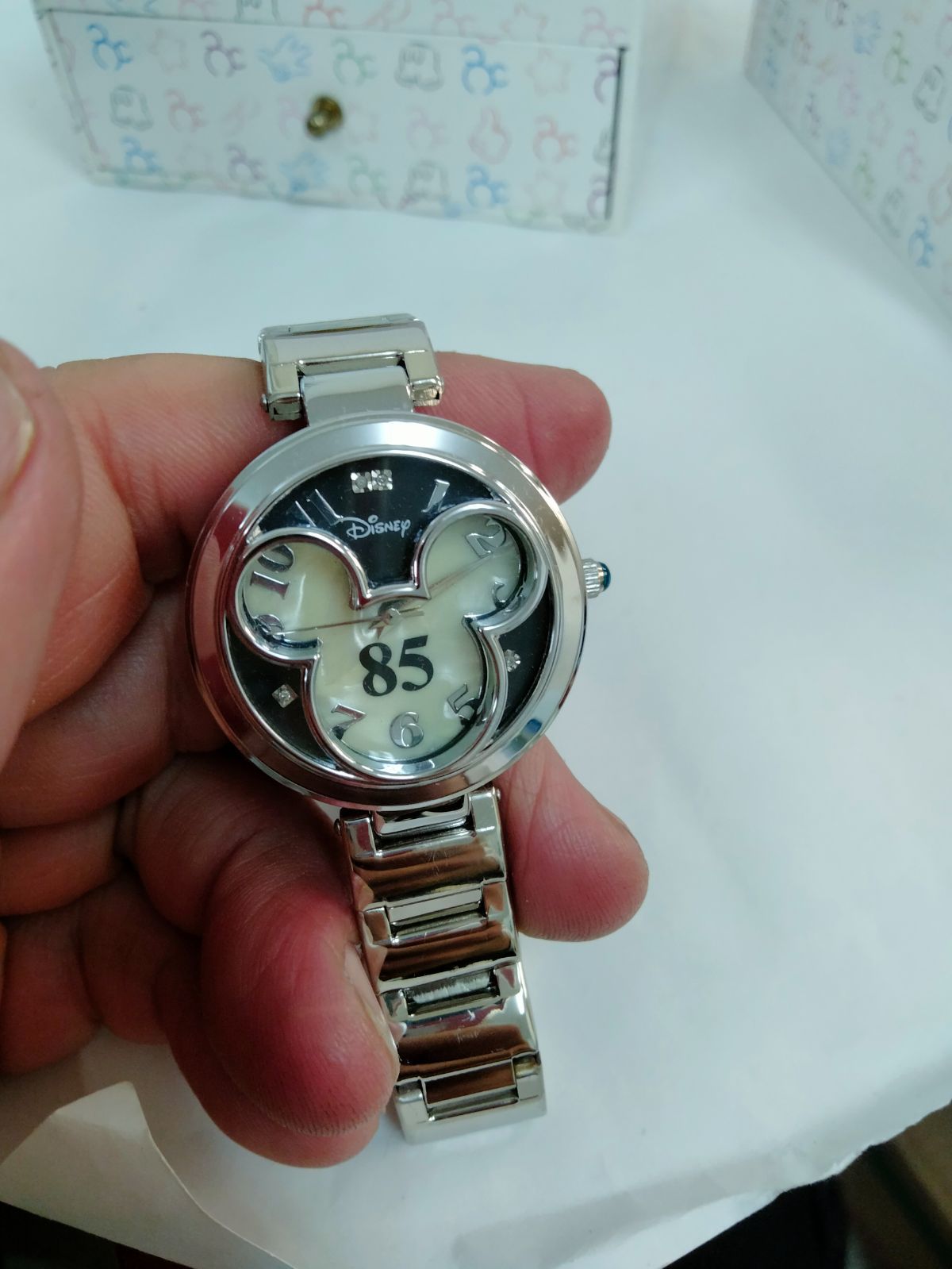 Disney 腕時計2点 85周年記念 機械式 不動 丸文字盤 ミッキーマウス