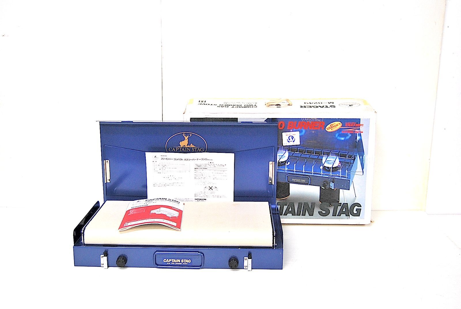 未使用 CAPTAIN STAG ステイジャー コンパクト ガスツーバーナーコンロ