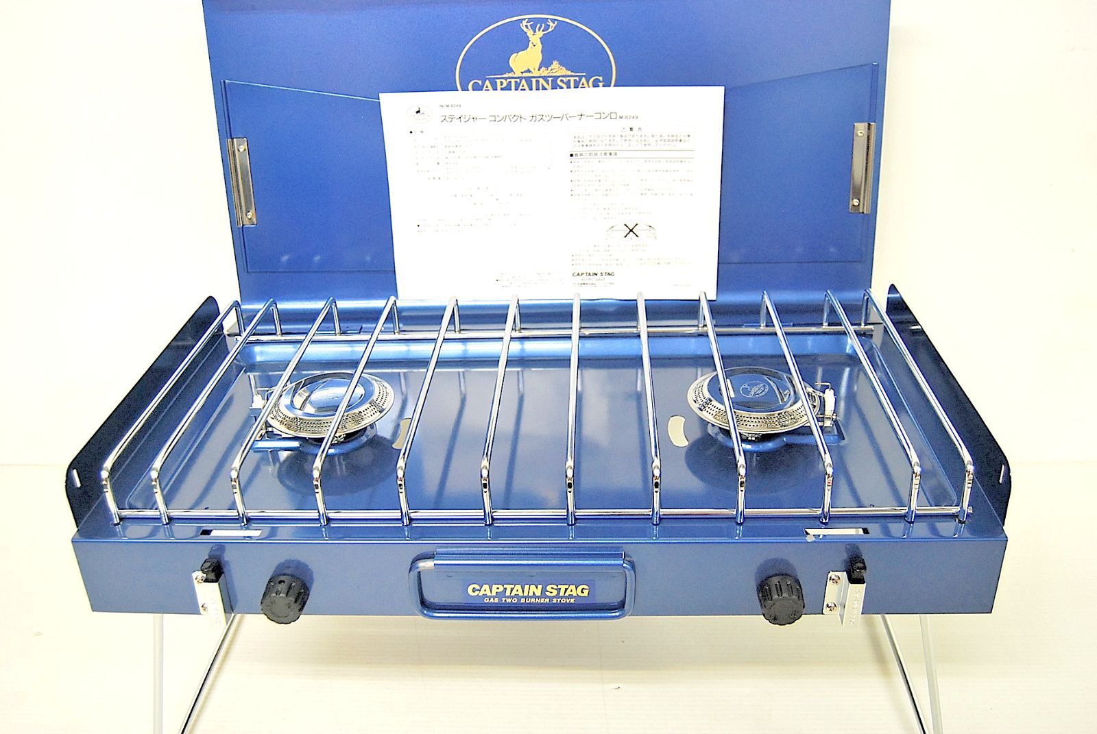 未使用 CAPTAIN STAG ステイジャー コンパクト ガスツーバーナーコンロ