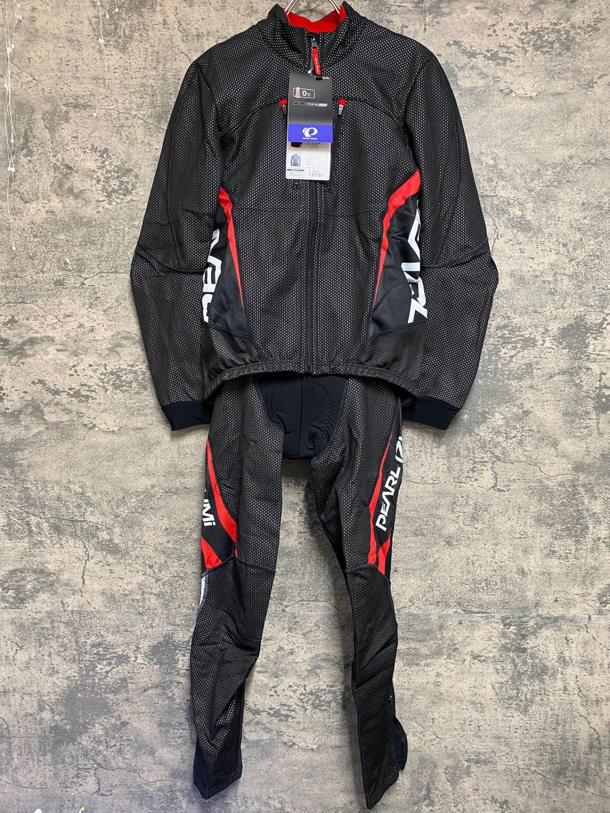 JR 468 パールイズミ PEARL iZUMi 長袖 サイクルジャケット L 黒赤