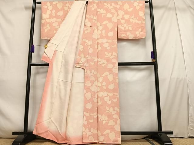 平和屋着物□上質な小紋 地紋起こし 蔦の葉文 正絹 逸品 AABD9086oa
