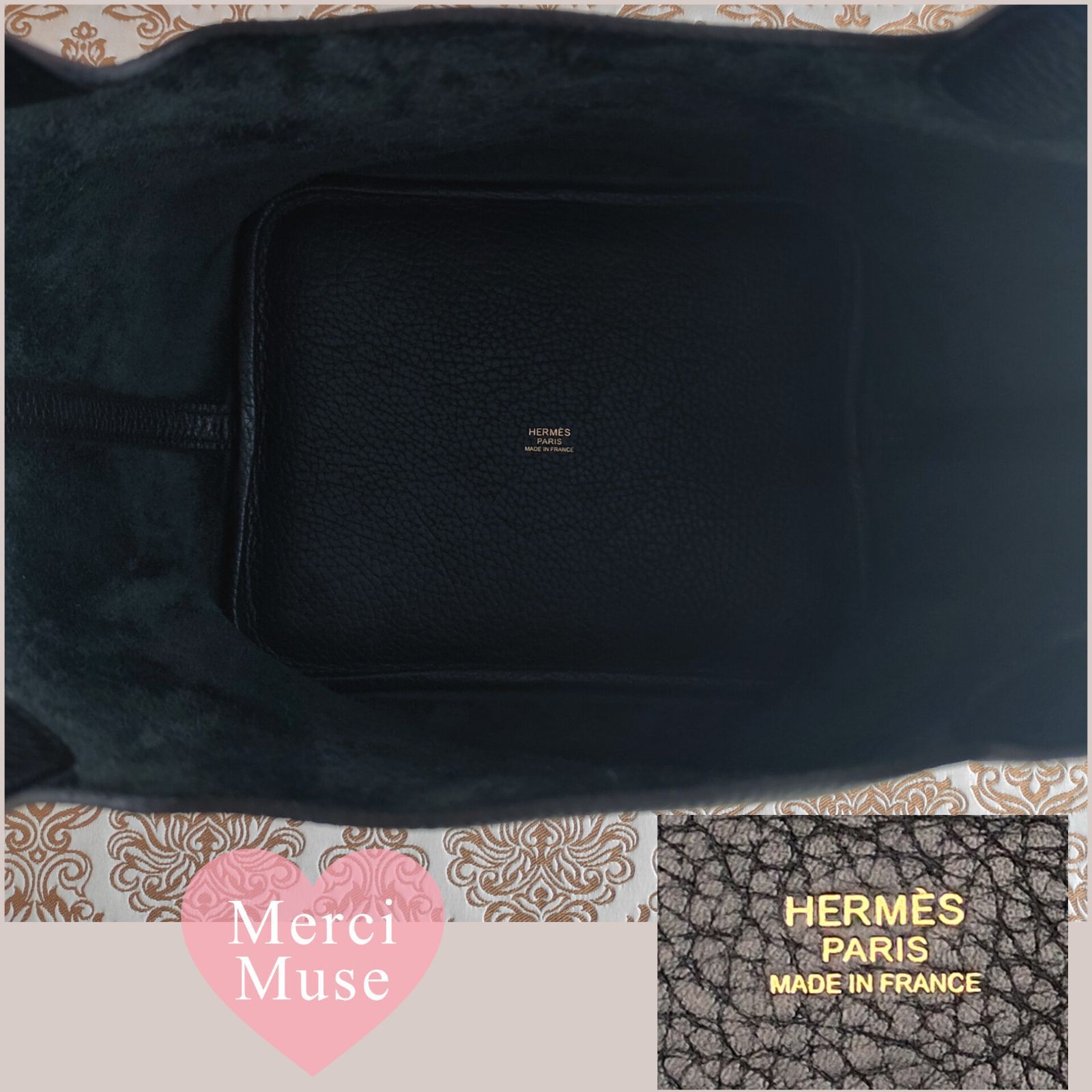 ❤極レア商品❤ピコタンロックMM22 ノワール 黒 ゴールド金具 エルメス