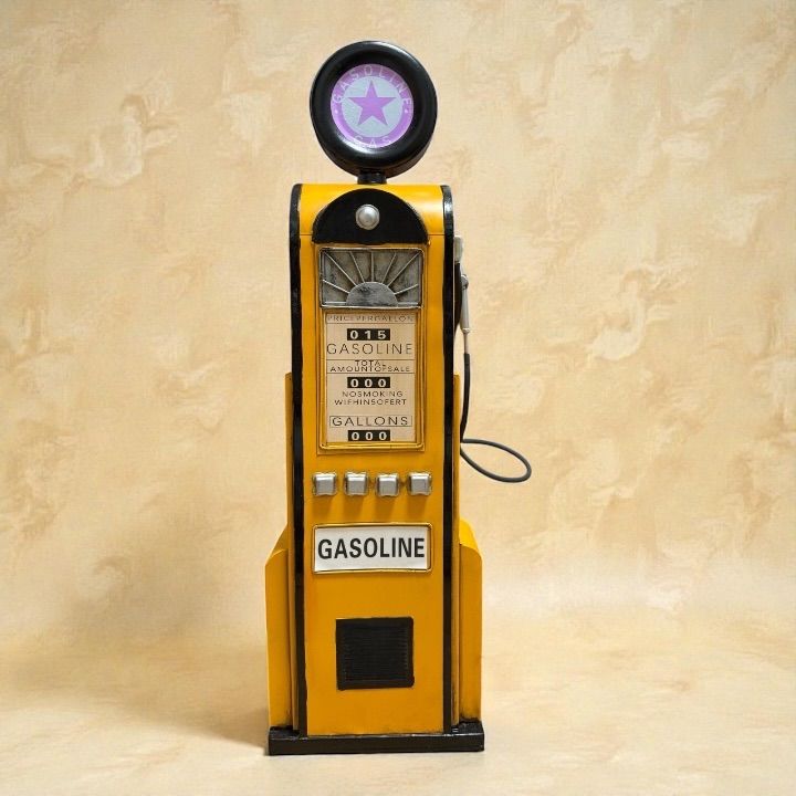 アメリカンヴィンテージ ガスポンプ オブジェ｜イエロー給油機