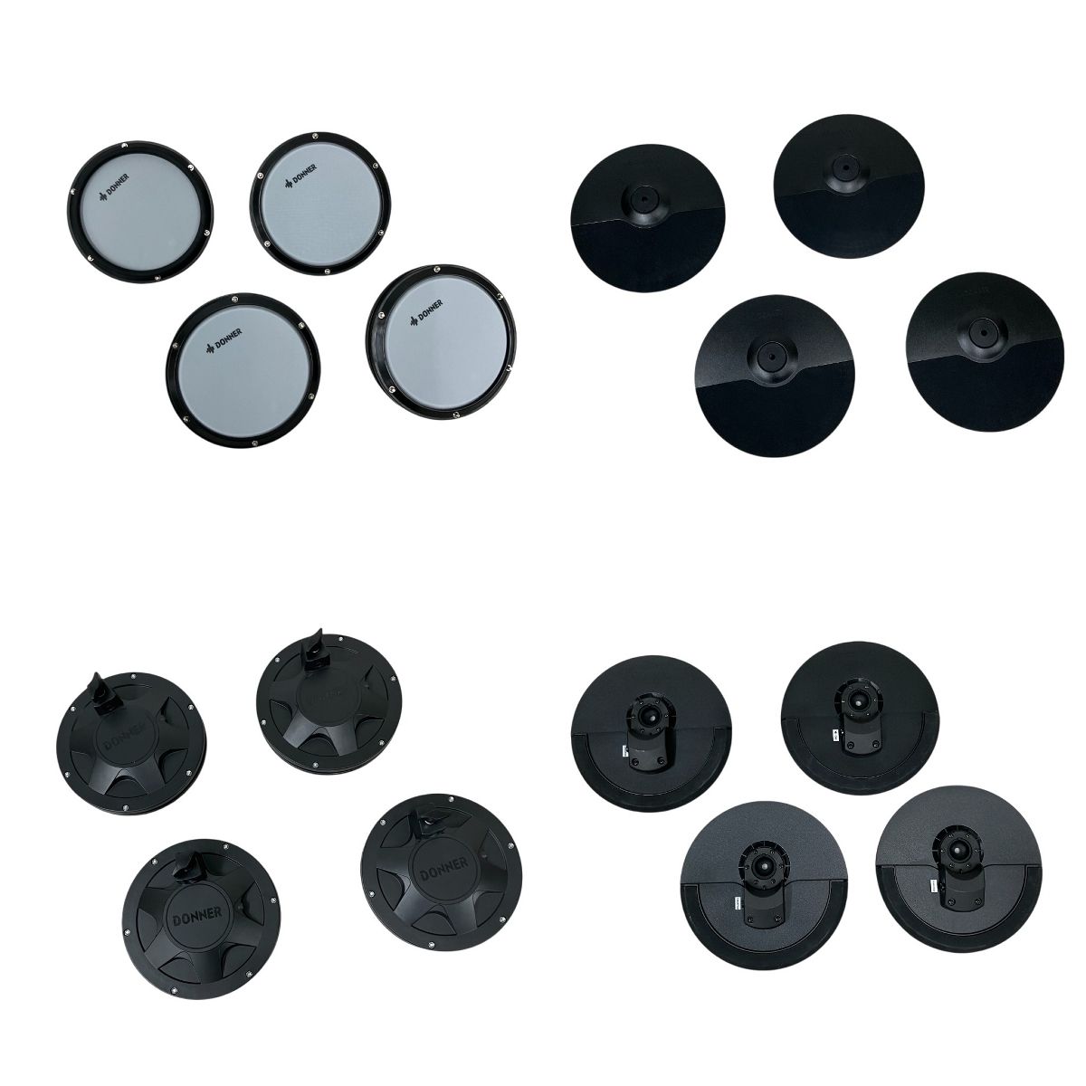 Donner DED-200 X 電子ドラム 4シンバル オールメッシュパッド 椅子 スティック付き 楽器 良好