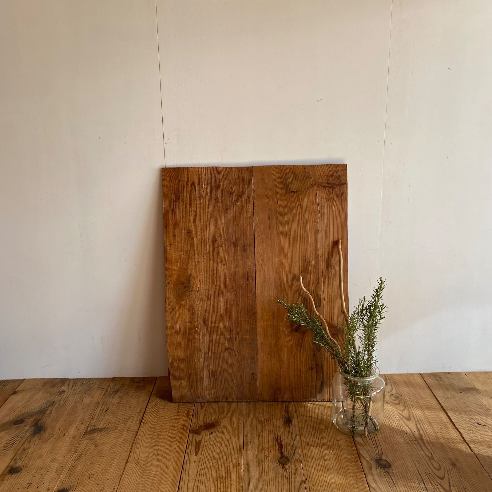 アンティーク 展示台 ボード 天板 看板 無垢材 古道具 シャビー y355