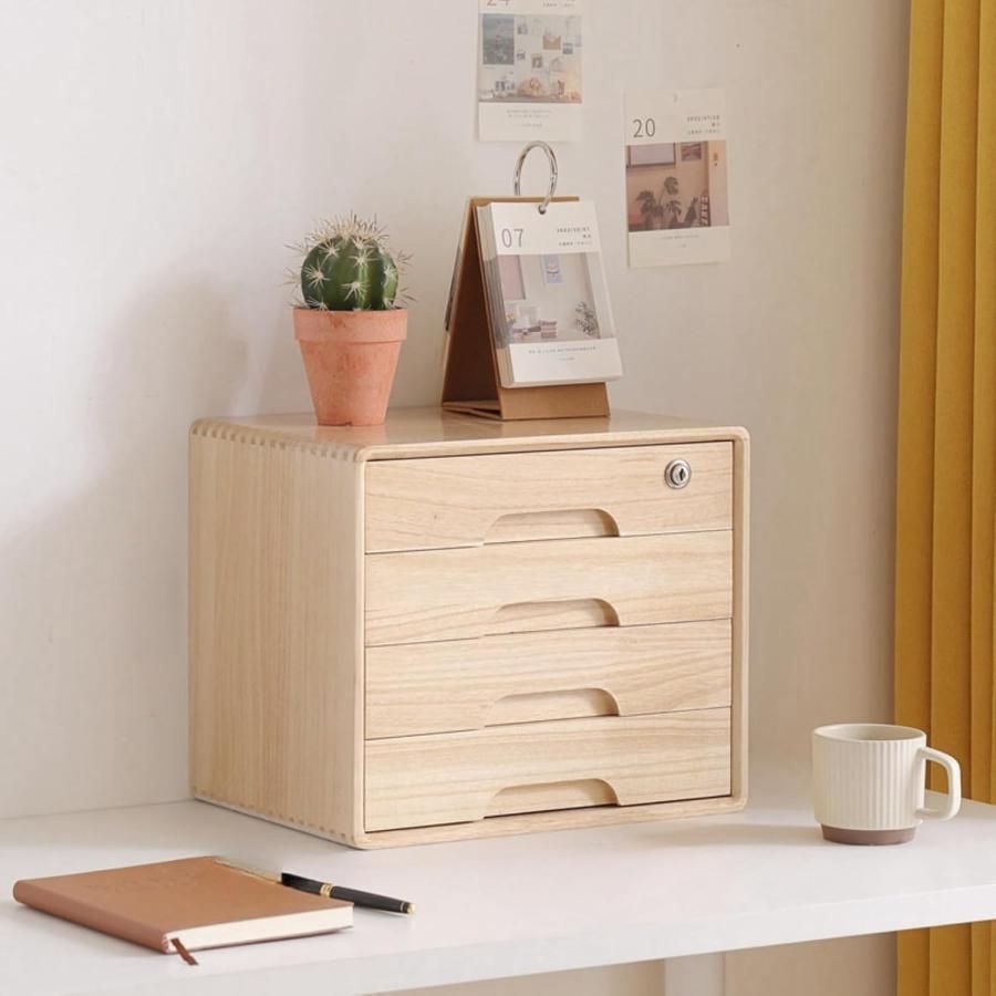 木製収納ボックス レターキャビネット 新品?未使用】 ファイルキャビネット 木製 デスク収納 レターケース