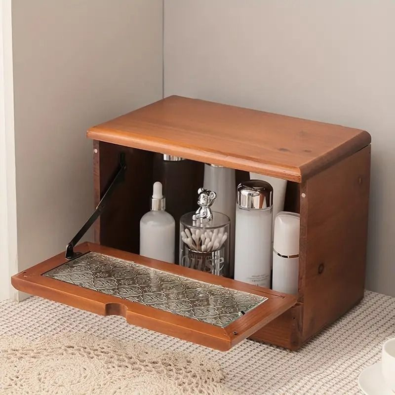 小物入れ コスメボックス メイクボックス 鏡付き 収納ボックス 卓上