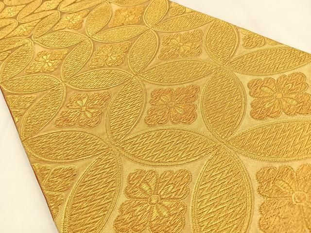 平和屋着物◎六通柄袋帯 七宝花菱文 金糸 正絹 逸品 BAAV2988hj - メルカリ