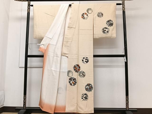 平和屋着物□訪問着 駒刺繍 花丸文 金彩 正絹 逸品 CABA5519xi - メルカリ