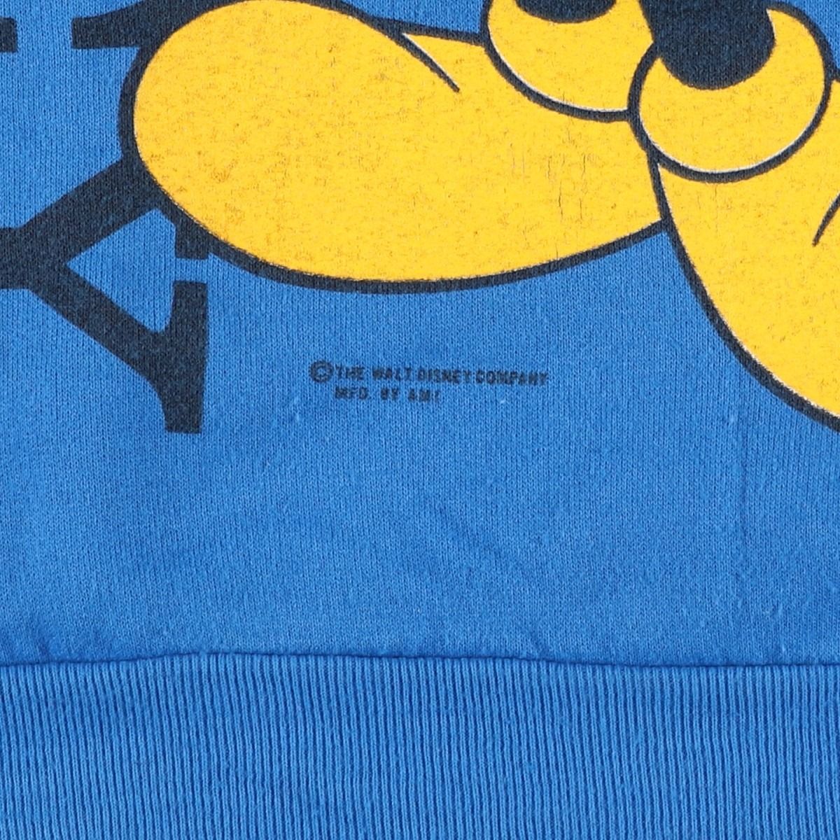  古着 80年代 allison MICKEY MOUSE ミッキーマウス 大判プリント キャラクタースウェットシャツ トレーナー eaa 598594 パーカー トップス