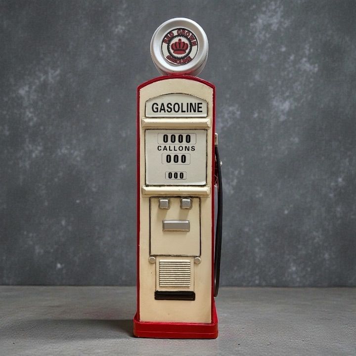 アメリカンヴィンテージ ガスポンプ オブジェ｜レッド給油機 50 s レトロ インテリア雑貨 ガレージ装飾