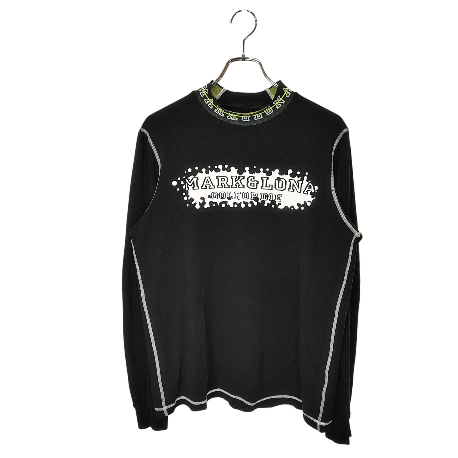 MARK LONA マークアンドロナ ゴルフ 23 AW Circa Micro Fleece Inner モックネック 長袖 シャツ MLM 3 C AU 26 48 ブラック メンズ