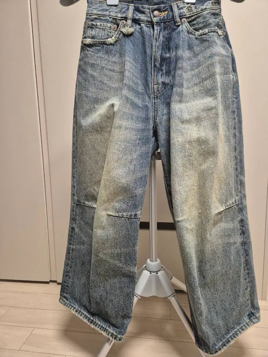 R 13 ヴィンテージ ウォッシュ ワイド デニム