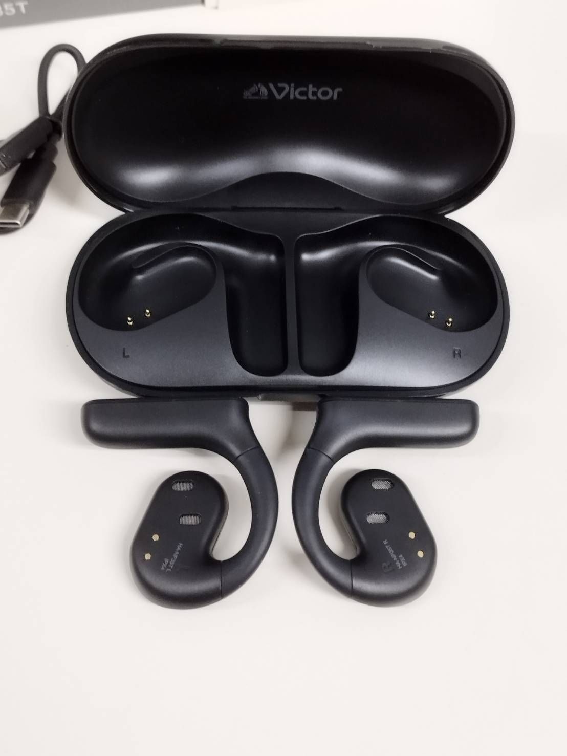 良品】Victor nearphones HA-NP35T/ワイヤレスイヤホン/ブラック