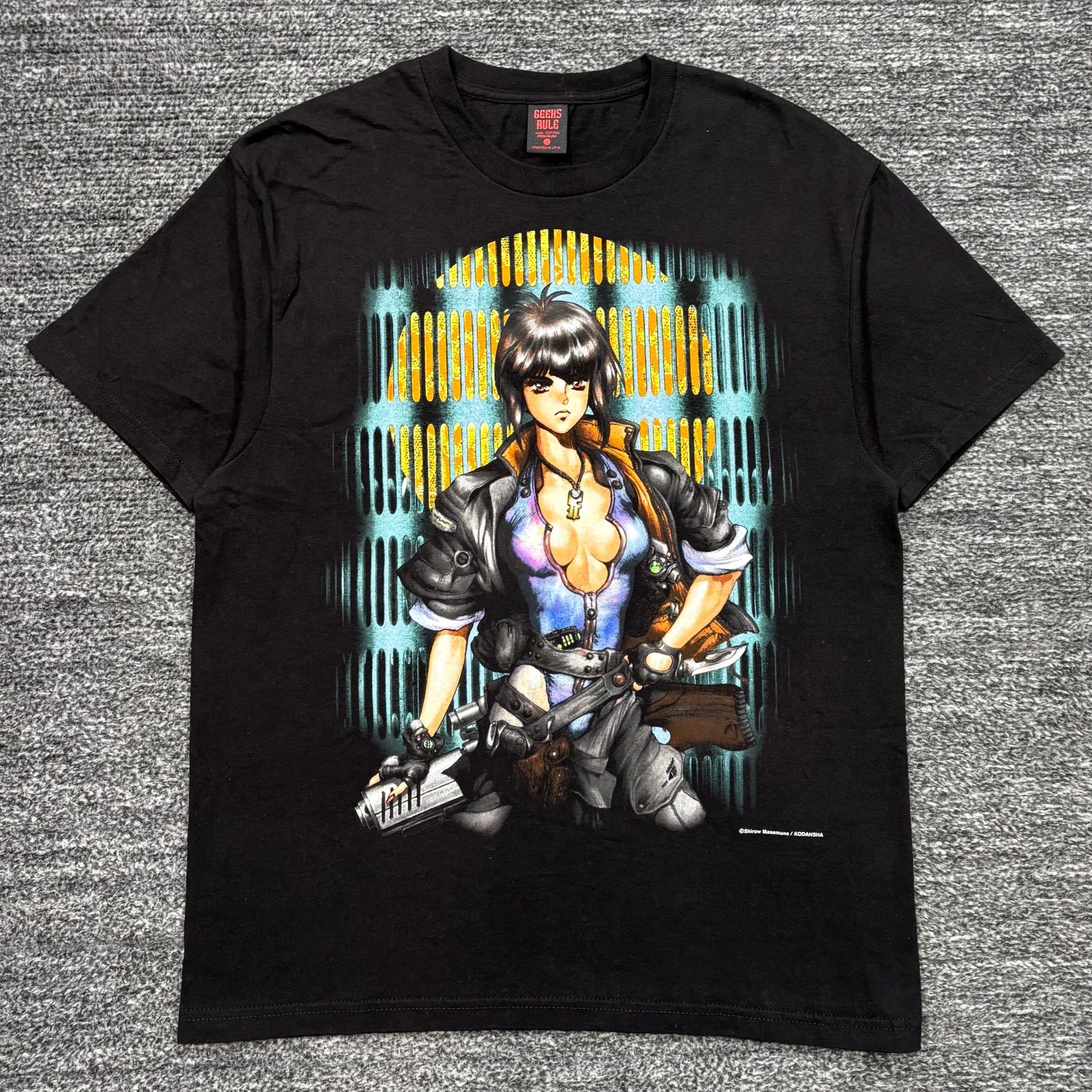 GEEKS RULE APPLESEED MASAMUNE SHIROW T SHIRT BLACK L ギークス ルール アップルシード 士郎正宗 Tシャツ