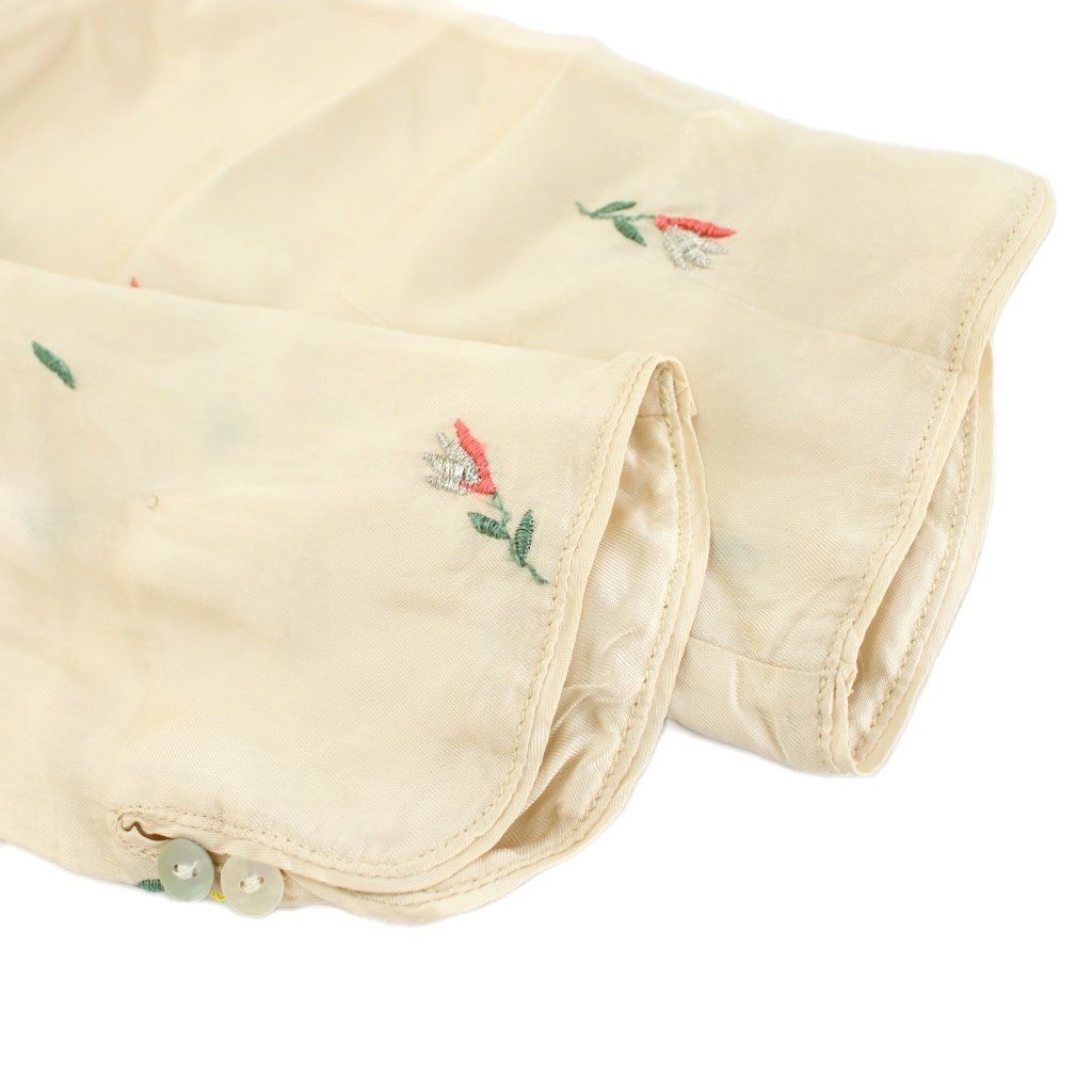  フォルテフォルテ FORTE IL RICAMO DRESS ワンピース フ ロング マキシ 長袖 Vネック 花刺繍 0 ベージュ KU BM 長袖 七分袖 その他